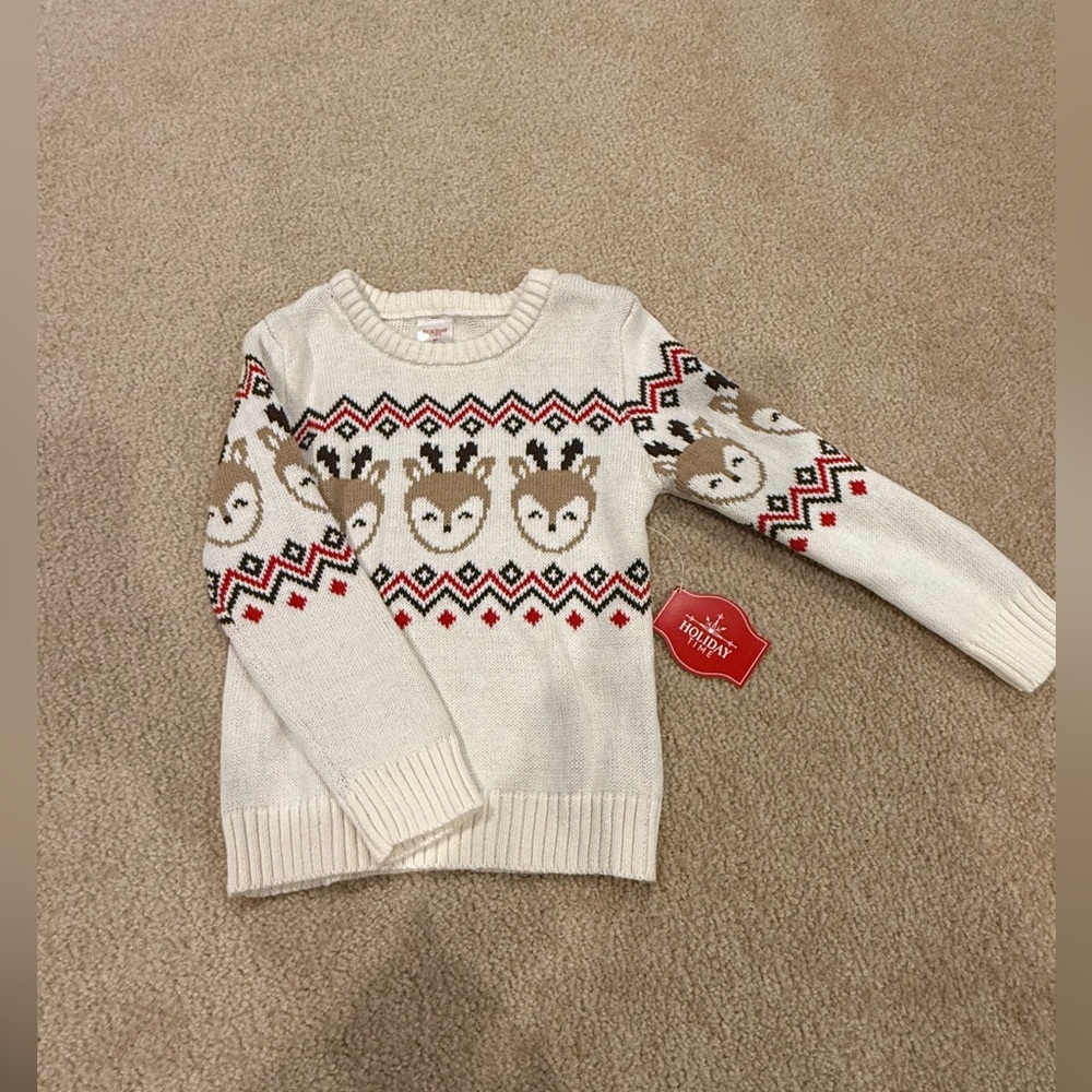 Holiday Time Cream Knit Sweater